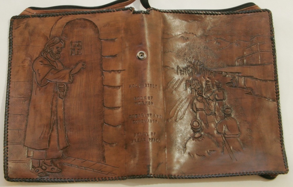 Custom Large Quad Combination Hard Leather Scripture Case